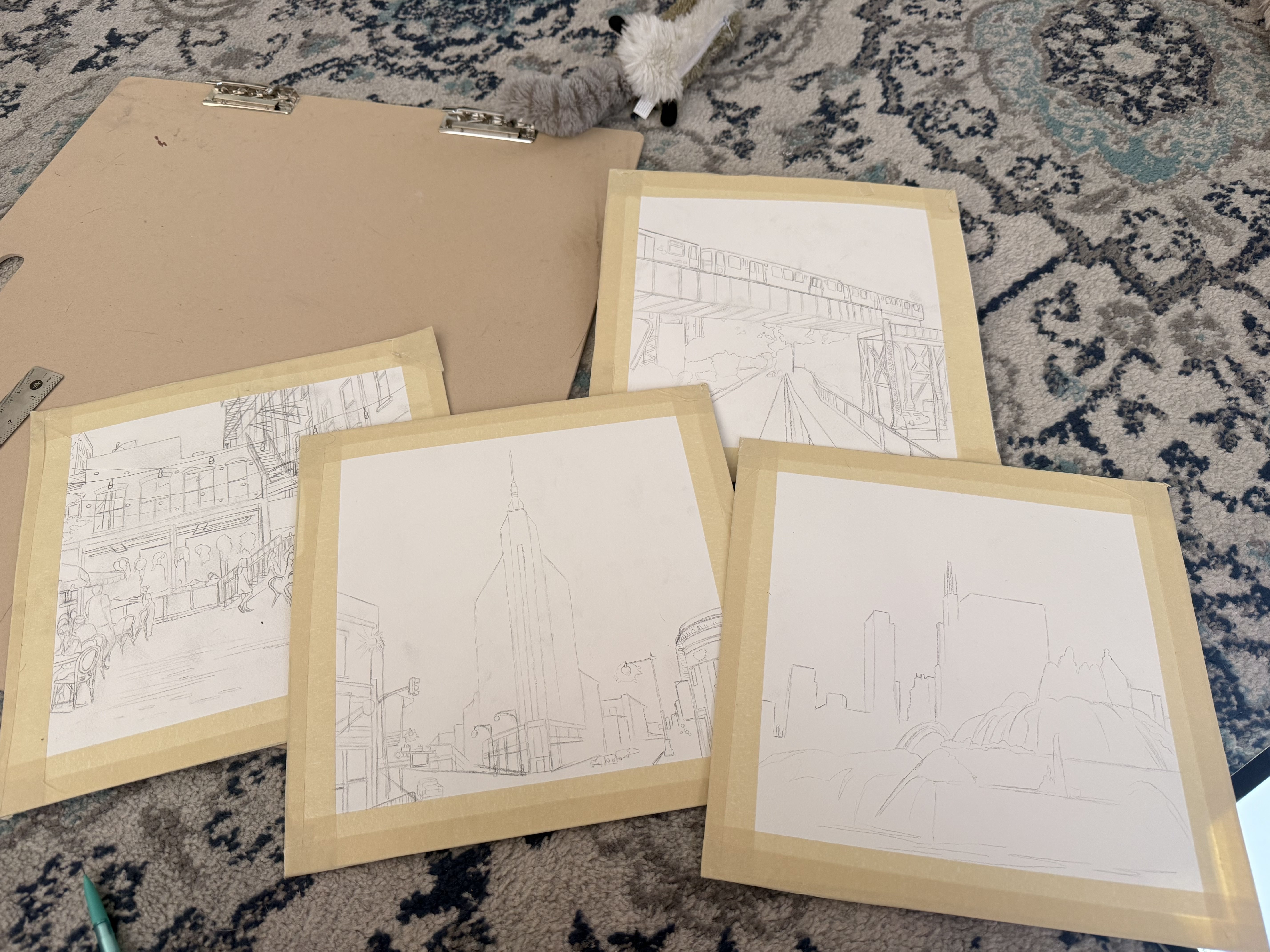 sketching chicago landmarks